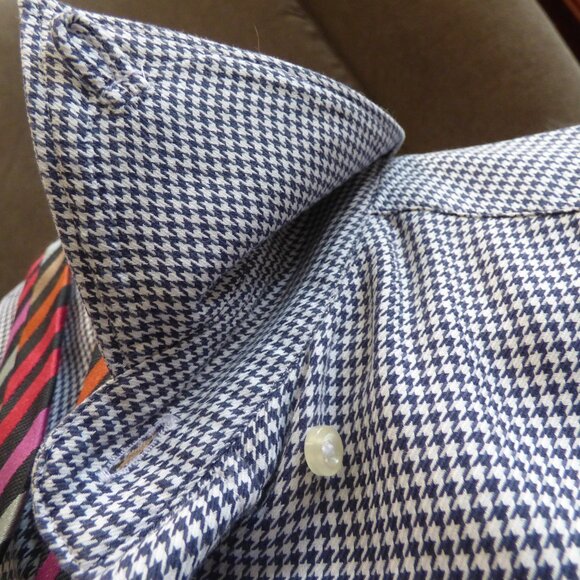 Houndstooth Black & White Shirt/Hart Schaffner Marx, size M - Picture 11 of 11